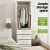 Artiss White Built-In Wardrobe Closet Organiser, 3 Drawers, Metal Rail, 15mm Particleboard, 60x48x185cm, Easy Assembly