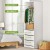 Artiss White Built-In Wardrobe Closet Organiser, 3 Drawers, Metal Rail, 15mm Particleboard, 60x48x185cm, Easy Assembly