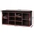 Artiss Shoe Rack Cabinet Bench - 10 Cube Walnut Storage with PU Leather Seat, Eco-Friendly, Easy Assembly