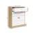 Artiss 4 Drawer Chest, Melamine Finish, White & Oak, 70x40x93cm - Stylish & Durable Storage Solution
