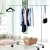 Artiss Chrome Adjustable Clothes Rack Airer Coat Stand with 360° Casters, Anti-Slip Stoppers, 80kg Capacity