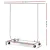 Artiss Chrome Adjustable Clothes Rack Airer Coat Stand with 360° Casters, Anti-Slip Stoppers, 80kg Capacity