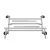 Artiss Chrome Adjustable Clothes Rack Airer Coat Stand with 360° Casters, Anti-Slip Stoppers, 80kg Capacity