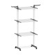 Artiss 3-Tier Foldable Clothes Drying Rack with Wheels - Sturdy, Space-Saving Design, 20kg Capacity, Easy Storage