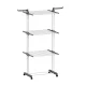 Artiss 3-Tier Foldable Clothes Drying Rack with Wheels - Sturdy, Space-Saving Design, 20kg Capacity, Easy Storage