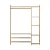 Artiss Clothes Rack Wardrobe, Bamboo, Walnut, 110x30x150cm, Adjustable Shelves & Hanging Rail, Portable & Durable