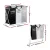 Artiss Large Foldable Laundry Basket Hamper - 3 Section Sorter, Aluminium Frame, 64.5x37x58cm, Easy Carry Handle