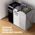 Artiss Large Foldable Laundry Basket Hamper - 3 Section Sorter, Aluminium Frame, 64.5x37x58cm, Easy Carry Handle