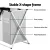 Artiss Large Foldable Laundry Basket Hamper - 3 Section Sorter, Aluminium Frame, 64.5x37x58cm, Easy Carry Handle