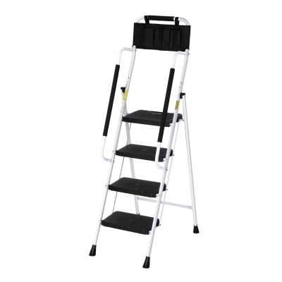 Giantz 4 Step Ladder - Steel, Foldable, Multi-Purpose, 150kg Capacity, Non-Slip Feet, Tool Bag, Safety Handrails Giantz 4 Step Ladder - Steel, Foldable, Multi-Purpose, 150kg Capacity, Non-Slip Feet, Tool Bag, Safety Handrails