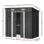 Giantz 1.94x1.21M Metal Garden Shed - Galvanised Steel, Sliding Doors, Ventilated, Weatherproof Outdoor Storage