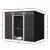 Giantz 2.38x1.31M Metal Garden Shed w/ Sliding Doors, Galvanised Steel, Weatherproof, Lockable, Easy Assembly, Grey