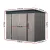 Giantz 2.31x1.31M Metal Garden Shed - Galvanised Steel, Double Doors, Weatherproof, Easy Assembly, Brown Outdoor Storage