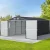 Giantz Garden Shed Outdoor Storage 3x5.38M Galvanised Steel Tool Workshop House with Lockable Door, Vents, Grey