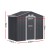 Giantz Garden Shed Outdoor Storage 2.15x1.3M, Galvanised Steel, Sliding Doors, Vents, Lock, Weatherproof, Grey Giantz Garden Shed Outdoor Storage 2.15x1.3M, Galvanised Steel, Sliding Doors, Vents, Lock, Weatherproof, Grey
