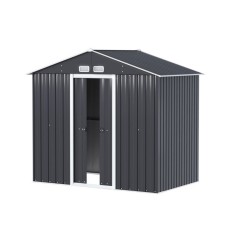 Giantz Garden Shed Outdoor Storage 2.15x1.3M, Galvanised Steel, Sliding Doors, Vents, Lock, Weatherproof, Grey Giantz Garden Shed Outdoor Storage 2.15x1.3M, Galvanised Steel, Sliding Doors, Vents, Lock, Weatherproof, Grey
