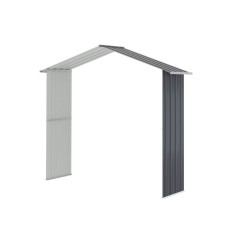 Giantz Garden Shed Extension Kit Grey 215x44x186cm Galvanised Steel Sloped Roof Corrosion Resistant Outdoor Storage