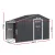 Giantz Garden Shed 3.22x1.96M Outdoor Storage, Galvanised Steel, Double Sliding Doors, Lock, Vents, Grey