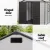 Giantz Garden Shed 2.15x2.14M Outdoor Storage, Steel Reinforced Polypropylene, Lockable, Vents, Grey/Black