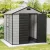 Giantz Garden Shed 2.15x2.14M Outdoor Storage, Steel Reinforced Polypropylene, Lockable, Vents, Grey/Black