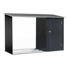 Giantz 2.49x1.04M Metal Garden Shed - Galvanised Steel, Weatherproof, 2-in-1 Tool & Wood Storage, Easy Assembly