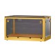 Artiss 115L Transparent Foldable Storage Container - 5-Side Access, Stackable, Insect-Resistant, with Wheels & Handle