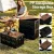 Gardeon Collapsible 50L Outdoor Storage Box with Plywood Lid - Portable, Durable, Space-Saving, Multipurpose Organiser