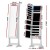 Artiss Jewellery Cabinet Mirror - MDF, 43x36x148cm, White/Black, LED, Lockable, Full-Length, Easy Assembly