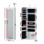 Artiss Jewellery Cabinet LED Mirror Lockable, MDF, 36x11x120cm, White/Black, Ample Storage, Wall-Mountable
