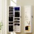 Artiss Jewellery Cabinet LED Mirror Lockable, MDF, 36x11x120cm, White/Black, Ample Storage, Wall-Mountable