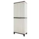Gardeon 173cm Beige Outdoor Storage Cabinet – Lockable, Weather-Resistant, Adjustable Shelves, Premium Plastic
