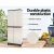 Gardeon Outdoor Storage Cabinet 173cm - Lockable, Weather-Resistant Rattan Beige Shed with Adjustable Shelves & Pegboard