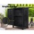 Gardeon 92cm Lockable Outdoor Storage Cabinet, Weather-Resistant Plastic, Adjustable Shelves, Black, for Garden & Garage