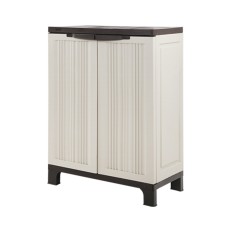 Gardeon Outdoor Storage Cabinet Box – 92cm Lockable Beige Cupboard with Adjustable Shelf, Weather-Resistant Design