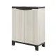 Gardeon Outdoor Storage Cabinet Box – 92cm Lockable Beige Cupboard with Adjustable Shelf, Weather-Resistant Design