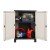 Gardeon Outdoor Rattan Storage Cabinet 92cm Beige - Lockable, Weather-Resistant, Adjustable Shelf, Premium Plastic
