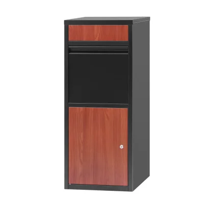 Gardeon Freestanding Parcel Drop Box, Steel, 42x38x102cm, Black, Secure 2-Slot Design, Water-Resistant, Large Capacity