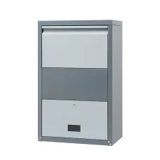 Gardeon Parcel Drop Box, Steel, 47x27x75cm, Grey, Secure Package Delivery, Water-Resistant, Large Capacity