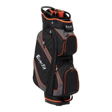 Everfit 14-Way Divider Golf Bag Stand, Black Orange Nylon, Insulated Pocket, Dual Straps, 40.5x25x93.5cm, Rain Cover