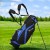 Everfit 6-Way Divider Golf Bag Stand, Insulated Beverage Pocket, Dual Straps, Polyester, 37x26x89.5cm, Black/Blue