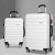 Wanderlite 2pcs Luggage Trolley Set, ABS Hard Shell, 20" & 28", White, TSA Lock, Lightweight, Travel Suitcase Combo
