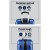 Wanderlite 2pc Luggage Trolley Travel Suitcase Set, ABS Hard Case, 20" & 28", Lightweight, Blue, TSA Locks, Dual Wheels