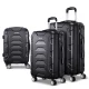 Wanderlite 3pc Luggage Trolley Set, ABS Hard Case, 20"/24"/28", Black, Lightweight, TSA Locks, Smooth Spinner Wheels Wanderlite 3pc Luggage Trolley Set, ABS Hard Case, 20"/24"/28", Black, Lightweight, TSA Locks, Smooth Spinner Wheels