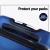 Wanderlite 3-Piece Luggage Trolley Set, ABS Hard Shell, 20"/24"/28", Blue, TSA Lock, Lightweight Spinner