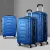Wanderlite 3-Piece Luggage Trolley Set, ABS Hard Shell, 20"/24"/28", Blue, TSA Lock, Lightweight Spinner
