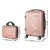 Wanderlite 2pc Luggage Set, ABS Hard Shell, 12" & 20", Rose Gold, Lightweight, TSA Lock, 360° Wheels, Travel Suitcase