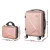 Wanderlite 2pc Luggage Set, ABS Hard Shell, 12" & 20", Rose Gold, Lightweight, TSA Lock, 360° Wheels, Travel Suitcase