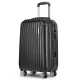 Wanderlite 24" Lightweight Black Luggage Trolley Set - Hard Case, TSA Lock, 360° Spinner Wheels, Durable ABS Material