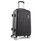 Wanderlite Luggage Trolley Travel Set, ABS Hard Case, 28" Black, Lightweight, TSA Lock, Smooth 360° Dual Wheels