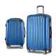Wanderlite 2pc Luggage Trolley Set, ABS Hard Case, 20" & 28", Blue, Lightweight, TSA Lock, Dual Wheels, Travel Ready